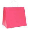 vidaXL Bolsas de papel con asas 250 uds rosa 32x22x28 cm
