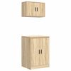 vidaXL Armarios 2 uds para garaje madera de ingenier&iacute;a roble sonoma