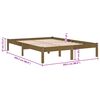 vidaXL Estructura cama sin colch&oacute;n madera maciza marr&oacute;n miel 200x200cm