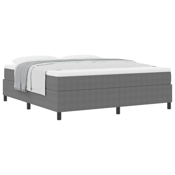 vidaXL Cama tipo Box Spring Gris claro y . 180 x 200 cm Tela de Pana