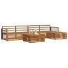vidaXL Conjunto de sof&aacute;s de exterior 6 pcs Natural