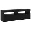 vidaXL Gabinete de TV 2 pcs Roble Negro 260 x 37 x 40 cm