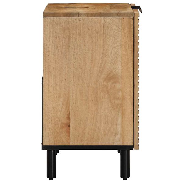 vidaXL Armario de lavabo de ba&ntilde;o madera maciza mango marr&oacute;n 62x33x58cm