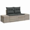 vidaXL Conjunto de sofá de jardín 7 pcs Gris Claro ratán sintético