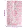 vidaXL Alfombra de exterior PP ARAKIL rosa 190x290 cm