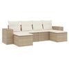 vidaXL Juego de sof&aacute;s jard&iacute;n con cojines 6 pzas rat&aacute;n sint&eacute;tico beige