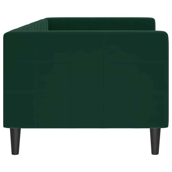 vidaXL Sof&aacute; cama sin colch&oacute;n terciopelo verde oscuro 80x200 cm