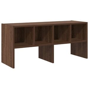 vidaXL Zapatero apilable roble marr&oacute;n 89,5x30x40 cm