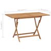 vidaXL Juego de comedor para jard&iacute;n 7 piezas madera maciza teca