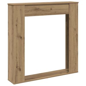 vidaXL Borde de chimenea madera ingenier&iacute;a roble artisan 100x20x100 cm