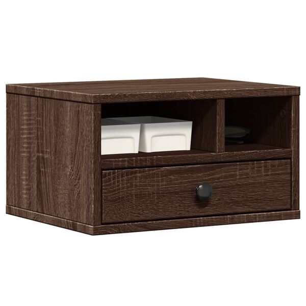vidaXL Soporte impresora madera ingeniería marrón roble 40x32x22,5 cm