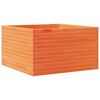 vidaXL Jardinera de madera maciza de pino marr&oacute;n cera 80x80x45,5 cm