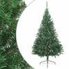 vidaXL Medio &aacute;rbol de Navidad artificial con soporte PVC verde 180 cm