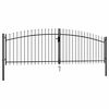 vidaXL Puerta de valla de doble puerta Woerden con punta de lanza 400x174,5 cm