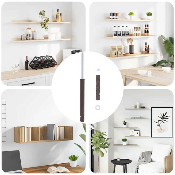 vidaXL Soportes para estantes flotantes 12 pcs Beige &Oslash;12 x 190 mm