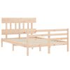 vidaXL Estructura de cama con cabecero madera maciza 140x190 cm