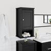 vidaXL Mueble de pared ba&ntilde;o BERG madera maciza pino negro 40x27x71,5cm