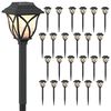 vidaXL Luces solares exteriores con pico de tierra 24 uds. 42 cm PP