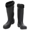 vidaXL Botas de agua con calcetines extra&iacute;bles negro n&uacute;mero 38 PVC