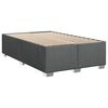 vidaXL Cama box spring con colch&oacute;n tela gris oscuro 120x190 cm
