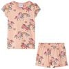 vidaXL Pijama infantil de manga corta naranja claro 92