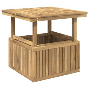 vidaXL Mesa de caf&eacute; de jard&iacute;n de madera de acacia altura ajustable