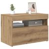 vidaXL Mueble de TV luces LED madera roble artisan 60x35x40 cm