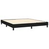 vidaXL Cama box spring con colch&oacute;n tela negro 160x200 cm
