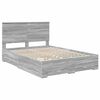 vidaXL Estructura de cama con cabecera Gris Sonoma 150 x 200 cm