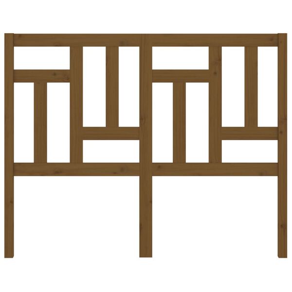 vidaXL Cabecero de cama madera maciza pino marrón miel 125,5x4x100 cm