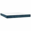 vidaXL Cama box spring con colch&oacute;n terciopelo azul oscuro 160x200 cm