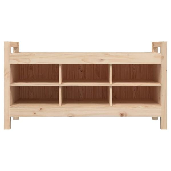vidaXL Banco de recibidor madera maciza de pino 110x40x60 cm