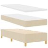 vidaXL Cama tipo Box Spring con colch&oacute;n Crema 80 x 200 cm tela