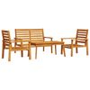 vidaXL Juego de muebles de jard&iacute;n 4 piezas madera maciza de acacia