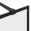 vidaXL Mampara de ducha accesible vidrio ESG claro negro 140x195 cm