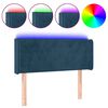 vidaXL Cabecero con LED de terciopelo azul oscuro 93x16x78/88 cm