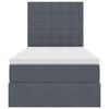 vidaXL Cama con almacenamiento y colch&oacute;n Gris oscuro 100 x 200 cm