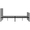 vidaXL Estructura cama sin colchón con estribo metal negro 140x190 cm