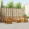 vidaXL Juegos de sof&aacute;s 10 pcs Natural Madera de Acacia S&oacute;lida