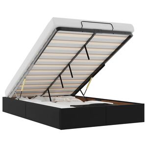 vidaXL Estructura cama otomana sin colch&oacute;n negro 120x190cm