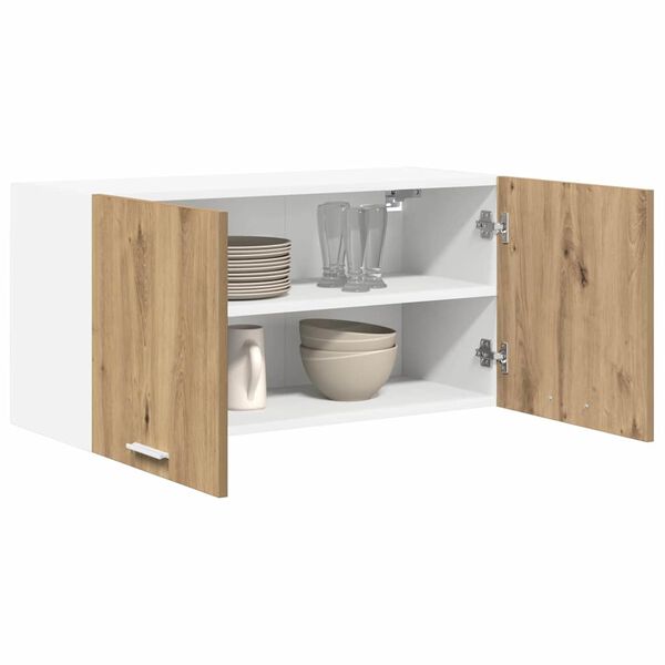vidaXL Mueble colgante con puerta Roble artesanal 80 x 31 x 40 cm