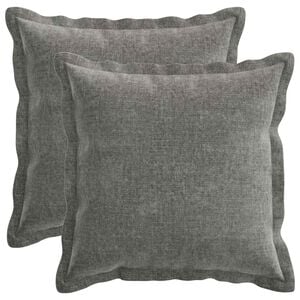 vidaXL Funda de almohada 2 uds. HOUTEN Gris oscuro 30 x 30 cm