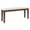 vidaXL Banco 110 cm madera maciza marr&oacute;n caucho