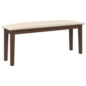 vidaXL Banco 110 cm madera maciza marr&oacute;n caucho