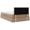 vidaXL Cama con almacenamiento y LED con LED Capuchino 120 x 200 cm