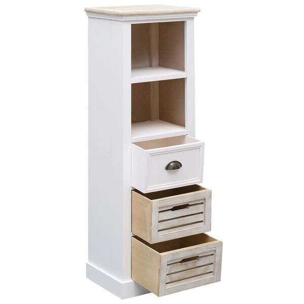 vidaXL Juego de muebles de ba&ntilde;o 5 piezas madera maciza blanco