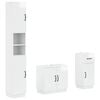 vidaXL Juego de armarios de ba&ntilde;o de 3 piezas HOORN Blanco Brillante