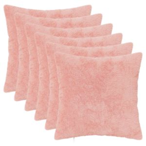 vidaXL Funda de almohada 6 uds. HEERLEN Rosa 30 x 30 cm