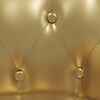 vidaXL Sillón con taburete cuero sintético dorado