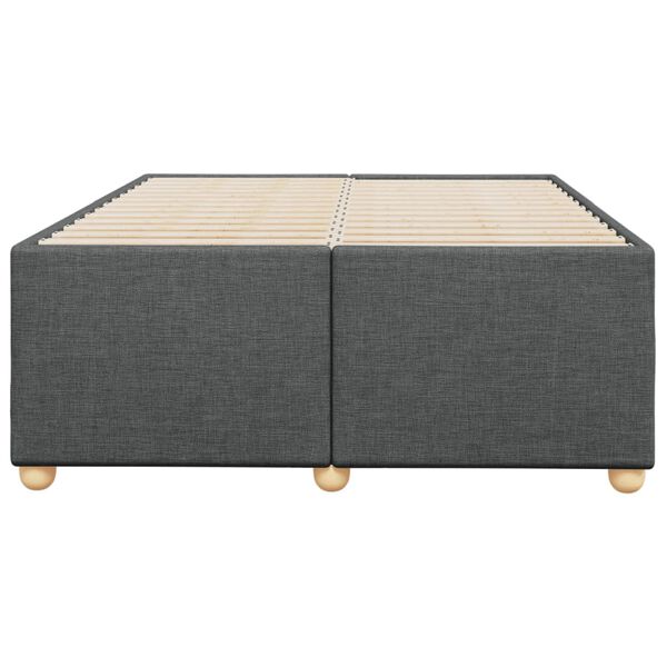 vidaXL Estructura de cama sin colch&oacute;n tela gris oscuro 120x200 cm